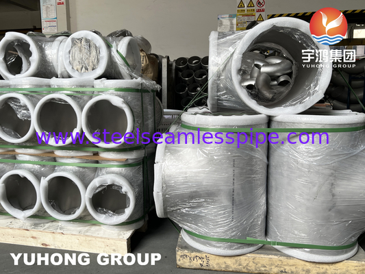 Διπλό κράμα χάλυβα ίση Tee, A815 S32750 / SAF 2507 Butt-Weld Fitting, σύστημα αφαλάτωσης θαλασσινού νερού