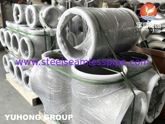 Διπλό κράμα χάλυβα ίση Tee, A815 S32750 / SAF 2507 Butt-Weld Fitting, σύστημα αφαλάτωσης θαλασσινού νερού