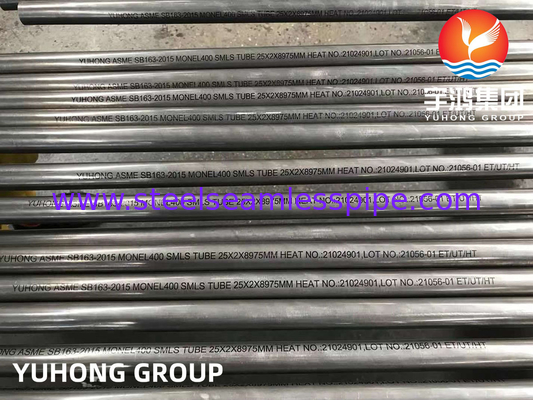 ASME SB163 UNS N04400 / Monel 400 Νικελικό κράμα Χωρίς ραφές σωλήνα ανταλλακτήρα θερμότητας