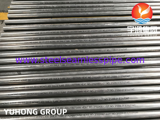 ASME SB163 UNS N04400 / Monel 400 Νικελικό κράμα Χωρίς ραφές σωλήνα ανταλλακτήρα θερμότητας