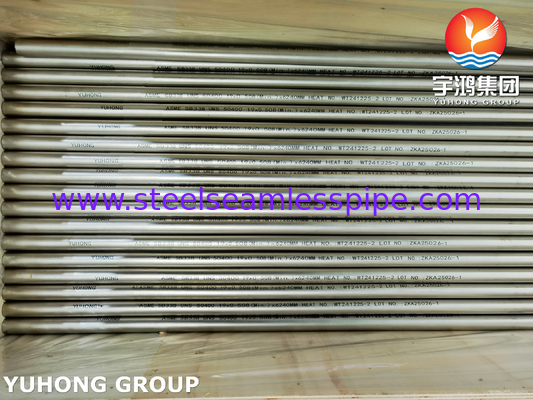 ASME SB338 UNS R50400 Χωρίς συγκόλληση σωλήνες τιτανίου για συμπυκνωτές και εναλλάκτες θερμότητας