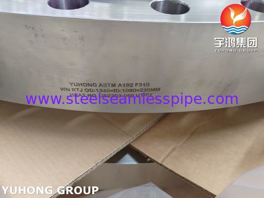 ASTM A182 F310 WN RTJ Face Stainless Steel Pipe Forged Flange για πετροχημικές και ηλεκτροπαραγωγικές εγκαταστάσεις