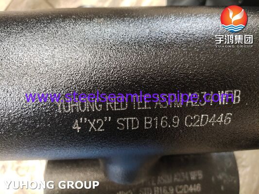 Εξάρτημα από ανθρακούχο χάλυβα ASTM A234 WPB, μειωτικό T, συγκολλημένο με οπίσθια συγκόλληση