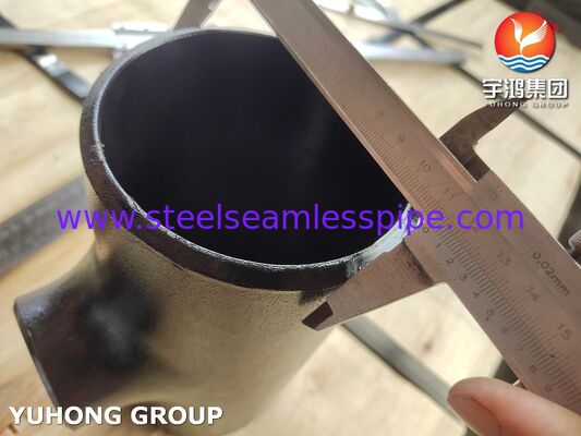 Εξάρτημα από ανθρακούχο χάλυβα ASTM A234 WPB, μειωτικό T, συγκολλημένο με οπίσθια συγκόλληση