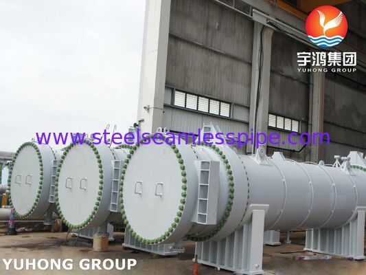 Εναλλάκτης θερμότητας ASME U Stamped AES τύπου με πλωτή κεφαλή και σωλήνες TP316L για σκληρή χρήση