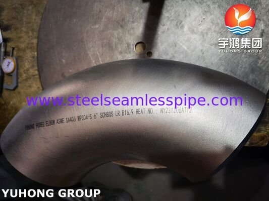 ASTM A403 WP304 Ανοξείδωτο Ατσάλι Εξάρτημα Αγκώνα Συγκολλημένο