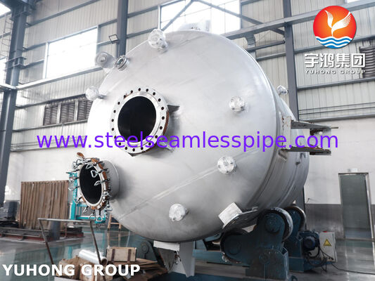 Δοχείο αντιδραστήρα με επένδυση πιστοποιημένο με τη σφραγίδα ASME U σε ανθρακούχο χάλυβα SA516 Gr.70 με αναδευτήρα για ανάμιξη