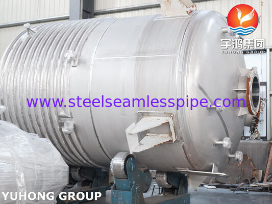 Δοχείο αντιδραστήρα με επένδυση πιστοποιημένο με τη σφραγίδα ASME U σε ανθρακούχο χάλυβα SA516 Gr.70 με αναδευτήρα για ανάμιξη