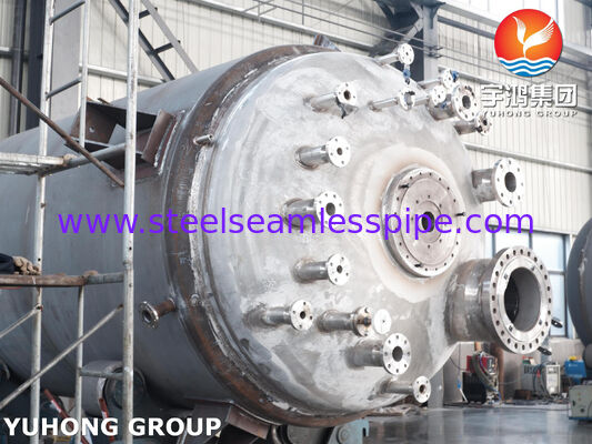 Δοχείο αντιδραστήρα με επένδυση πιστοποιημένο με τη σφραγίδα ASME U σε ανθρακούχο χάλυβα SA516 Gr.70 με αναδευτήρα για ανάμιξη