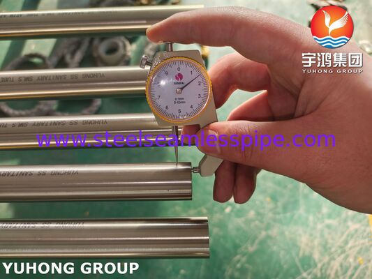 ASTM A270 TP304 Ατσάλι από ανοξείδωτο χάλυβα φωτεινό αναψυγμένο άψογο υγιεινό σωλήνα για την επεξεργασία τροφίμων