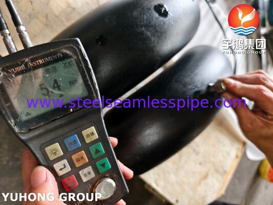 ASTM A420 WPL6-S 90° Μακρά ακτίνα αγκώνα σφυρηλατημένο χάλυβα άνθρακα για χαμηλής θερμοκρασίας