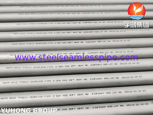 ASTM A312 TP321H Ανοξείδωτος Χάλυβας Σωλήνας Χωρίς Ραφή, Μαζευμένος και Ανηγμένος