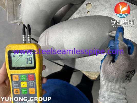 Εξάρτημα από ανοξείδωτο χάλυβα ASTM A403 WP304H, αγκώνας μικρής ακτίνας, συγκολλημένος με άκρες, χωρίς ραφή, B16.9