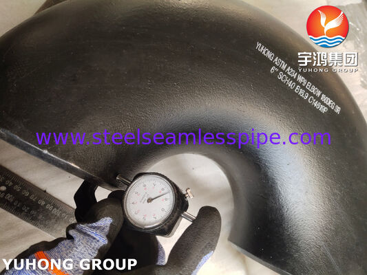 Αγκώνας 90° από ανθρακούχο χάλυβα υψηλής αντοχής ASTM A234 WPB για συστήματα αγωγών πετρελαίου, φυσικού αερίου και νερού