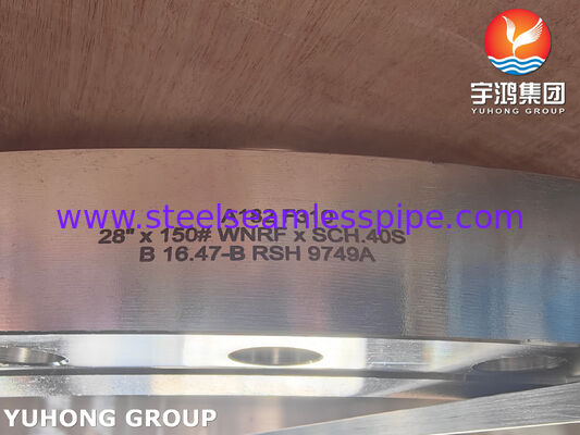 ASTM A182 F310 Σφυρηλατημένη φλάνσα από ανοξείδωτο χάλυβα με λαιμό συγκόλλησης για συστήματα αγωγών υψηλής θερμοκρασίας και υψηλής πίεσης