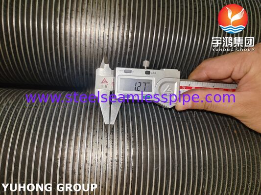 ASTM A376 TP347H Fin Tube CS, υψηλής θερμοκρασίας ανθεκτικό σύνθετο φιν σωλήνα (Βάση CS + Φιν TP347H)