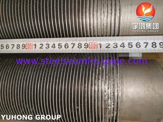 ASTM A376 TP347H Fin Tube CS, υψηλής θερμοκρασίας ανθεκτικό σύνθετο φιν σωλήνα (Βάση CS + Φιν TP347H)