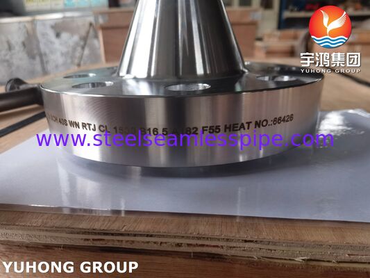 ΑΣTM A182 F55 UNS S32760 Διπλής χάλυβα ζύγιση Neck Flange RTJ EN 1.4501