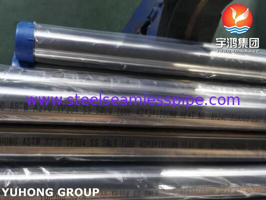 ASTM A270 3A TP304 BA Ατσάλι ατσάλινο Υγιεινός Χωρίς Σύνδεση σωλήνας για τη βιομηχανία ζάχαρης