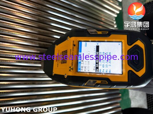 Α249 TP316L Ζυγισμένος σωλήνας από ανοξείδωτο χάλυβα φωτεινά αναμμένος, για ανταλλάκτη θερμότητας / λέβητα / συμπυκνωτή