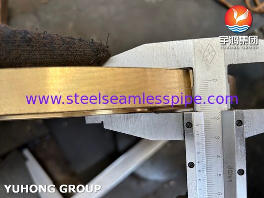 ASTM B171 C46400 Εικόνα σωλήνων από χάλκινο χάλυβα ναυτικού για ψυκτικά θαλάσσιου νερού και θαλάσσιων συσκευών ψύξης - Συστατικό θερμοανταλλάκτη από κράμα χαλκού με ακριβή μηχανήματα