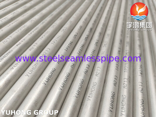 ASME SA213 TP316L Χωρίς έλξη σωλήνας C≤0,035% Όχι PWHT μετά την συγκόλληση Διασφαιρικό ανθεκτικό στη διάβρωση για εναλλάκτη θερμότητας