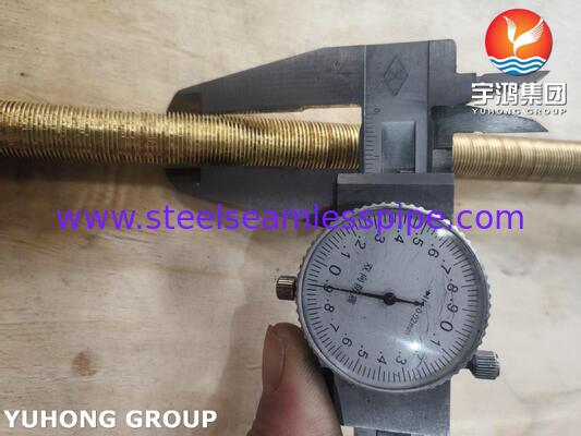 ASME SB111 C68700 Σωλήνες χαμηλών πτερυγίων για ανταλλακτές θερμότητας με κέλυφος και σωλήνες
