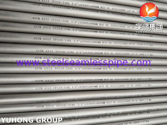 ASTM A312 TP316L / UNS S31603 / EN 1.4404 Χάλυβα από ανοξείδωτο χάλυβα