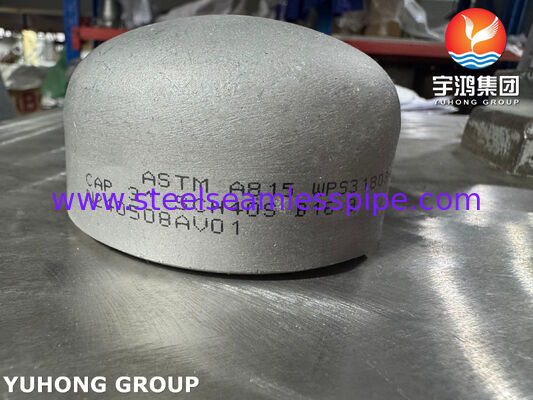 ASTM A815 WPS31803 Δύοπλευρο καπάκι σωλήνων από ανοξείδωτο χάλυβα Δύοπλευρο 2205 Εφοδιασμοί σωλήνων Τελικό καπάκι