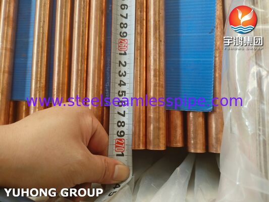 ASTM B111 C12200 Χωρίς συγκόλληση σωλήνας χαλκού Φώσφορος-αποξειδωμένος για κλιματιστή εναλλάκτη θερμότητας