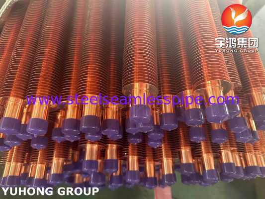 ASTM B111 C70600 Εκχυλισμένοι φτερωτοί σωλήνες για θαλάσσιους εναλλάκτες θερμότητας