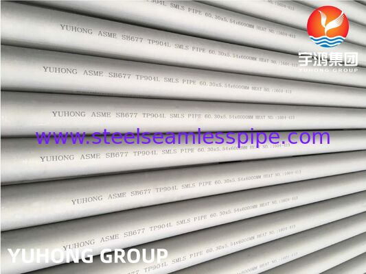 ASTM B677 TP904L UNS N08904 Ανοξείδωτος Χάλυβας Άνευ Ραφής Σωλήνας