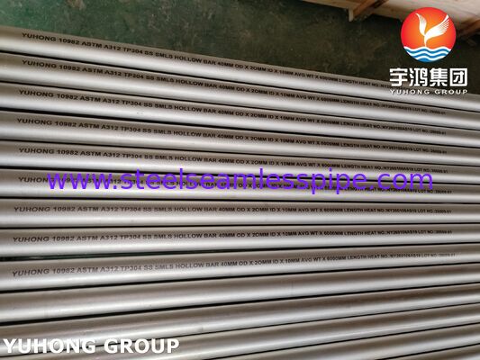 ASTM A312 TP304 / UNS S30400 Άνευ Ραφής Σωλήνας από Ανοξείδωτο Χάλυβα για τη Χημική Βιομηχανία