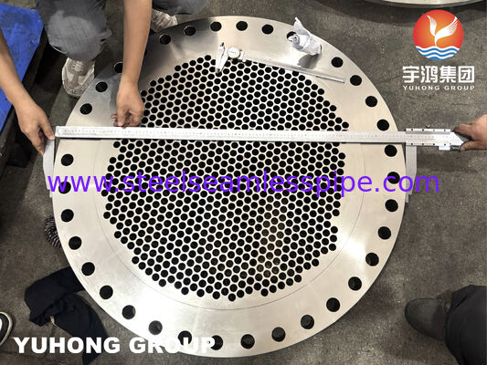 ASTM A182 F316L Ανοξείδωτο Ατσάλι Σφυρηλατημένο Φύλλο Σωλήνων με Οπές Σωλήνων Κατεργασμένες με Ακρίβεια για Εναλλάκτες Θερμότητας