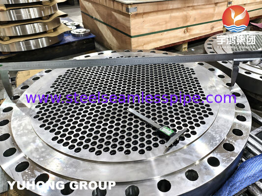 ASTM A182 F316L Ανοξείδωτο Ατσάλι Σφυρηλατημένο Φύλλο Σωλήνων με Οπές Σωλήνων Κατεργασμένες με Ακρίβεια για Εναλλάκτες Θερμότητας