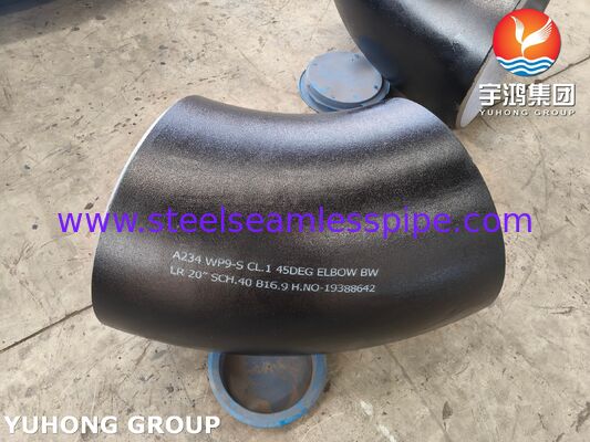 ASTM A234 WP9 CL.1 Έγκλωβος από κράμα χάλυβα για συστήματα λέβητα υψηλής θερμοκρασίας και σωλήνων