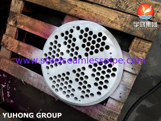ASME SA240 SS304 Πλάκα Σωλήνα Εναλλάκτη Θερμότητας Ακριβείας CNC-Διατρημένη για Πετροχημική Υπηρεσία Ανθεκτική στη Διάβρωση