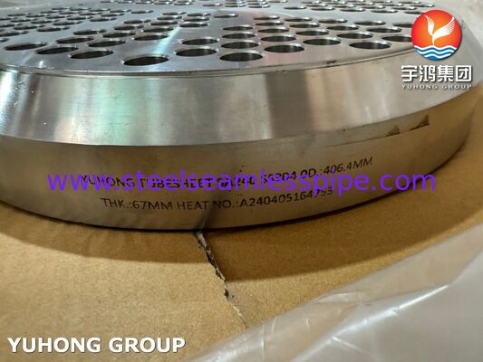 ASME SA240 SS304 Πλάκα Σωλήνα Εναλλάκτη Θερμότητας Ακριβείας CNC-Διατρημένη για Πετροχημική Υπηρεσία Ανθεκτική στη Διάβρωση