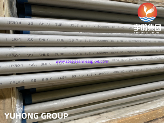 ASTM A213 TP304 /TP304L Χωρίς συγκόλληση σωλήνας από ανοξείδωτο χάλυβα για εναλλάκτη θερμότητας