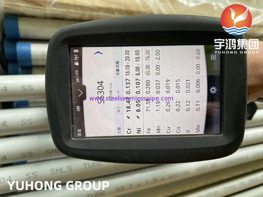 ASTM A213 TP304 /TP304L Χωρίς συγκόλληση σωλήνας από ανοξείδωτο χάλυβα για εναλλάκτη θερμότητας