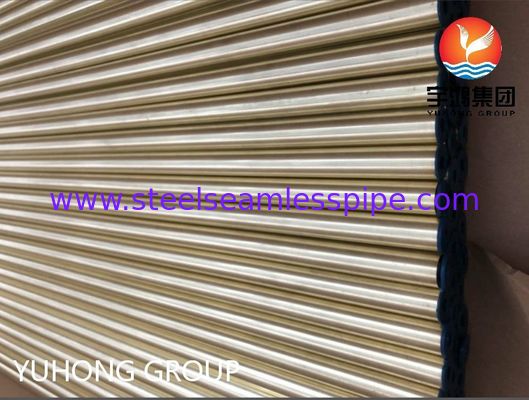 ASTM B111 C44300 O61 Χάλκινος Σωλήνας Χωρίς Ραφή Ορείχαλκου Στρογγυλός Σωλήνας Χαλκού για Εφαρμογές Εναλλάκτη Θερμότητας