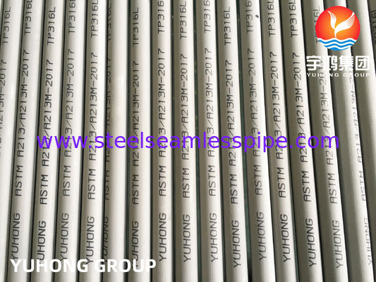 ΑΣΤΜ A213 TP316L S31603 SUS316L Ατσάλινο σωλήνα ανταλλακτήρα θερμότητας χωρίς συγκόλληση