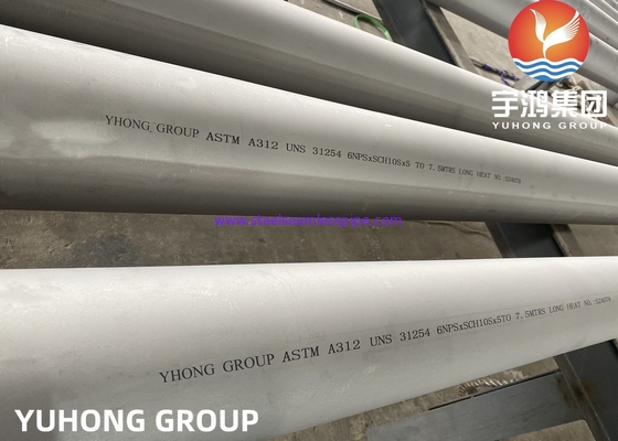 ASTM A312 UNS S31254 254SMO Διπλής ανοικτής θάλασσας σωλήνας από ανοξείδωτο χάλυβα