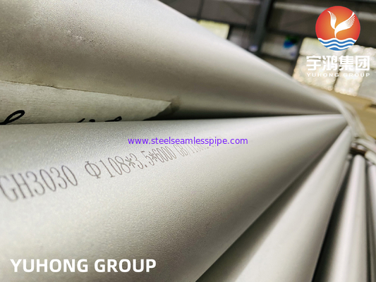 Υψηλής θερμοκρασίας κράμα GH3030, GB/T 15062 Ni80Cr20 Χωρίς συγκόλληση νικελικό κράμα σωλήνα
