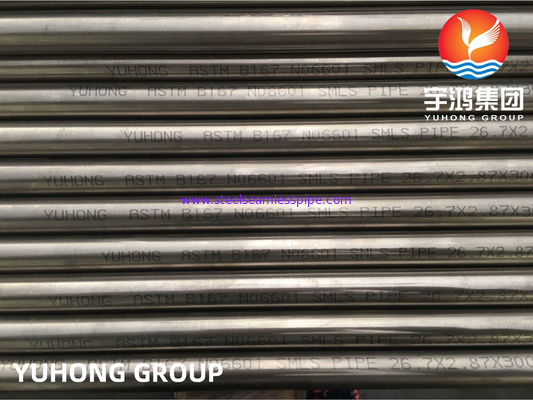 ASTM B167, ASME SB167 Inconel 601 UNS N06601 Χωρίς ραφές σωλήνες από κράμα νικελίου από χάλυβα