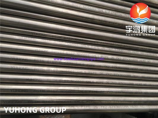 ASTM B167, ASME SB167 Inconel 601 UNS N06601 Χωρίς ραφές σωλήνες από κράμα νικελίου από χάλυβα