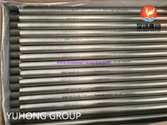ASME SB338 GR.7 Σωλήνες από άψογο χάλυβα από κράμα τιτανίου για συμπυκνωτές και ανταλλακτές θερμότητας
