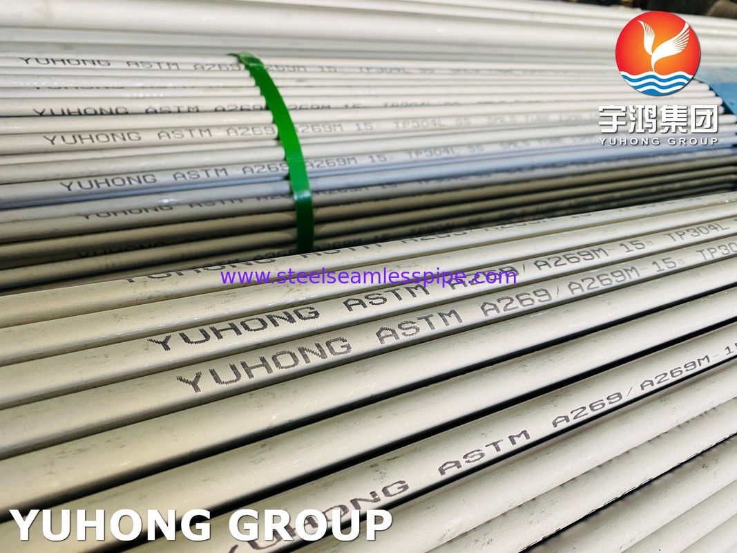 ASTM A269 TP304L Ατσάλινος αδιάβροχος σωλήνας ακινητοποιημένος, αναψυγμένος για εναλλάκτη θερμότητας με δοκιμή PMI