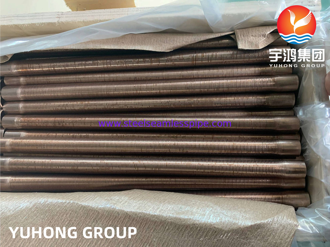 ASTM B111 C70600 Cu-Ni 90/10 χαμηλό φτερό σωλήνα για συστήματα θέρμανσης με συμπυκνωτή