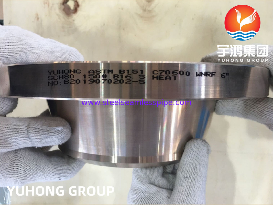 ΑΣTM B151 C70600 2.0872 Cu-Ni Alloy Forged Weldneck Flange RF B16.5